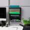 Mind Reader 5-Tier Vertical File Storage, Desktop Organizer, Wall Mount, Office, Plastic, Black